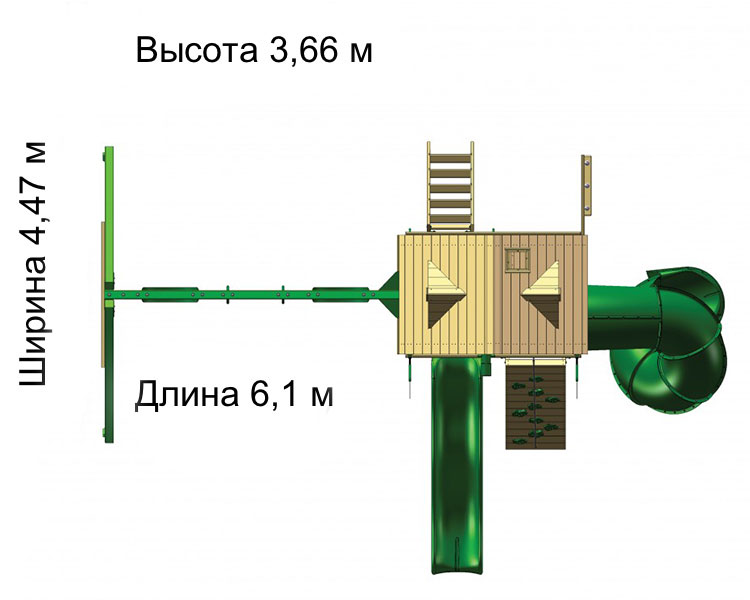 Схема детской площадки АЛЬПИНИСТ (модификация КЛАБХАУЗ)