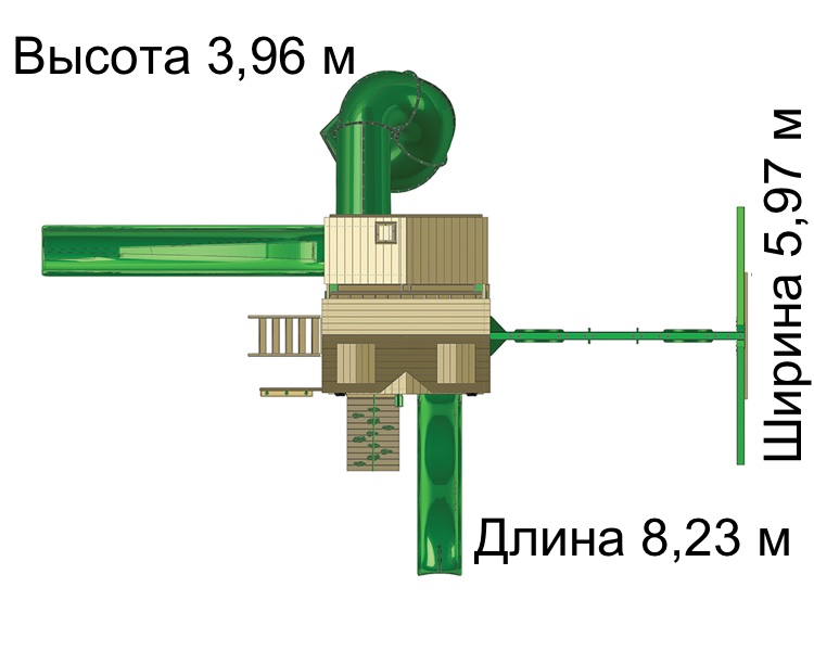 Схема детской площадки ГОРЕЦ 2 (модификация Ривьера) Новинка 2018