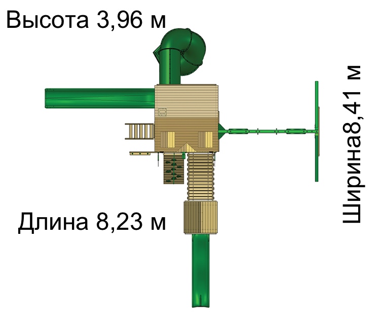Схема детской площадки ГОРЕЦ 3 (модификация Ривьера) Новинка 2018